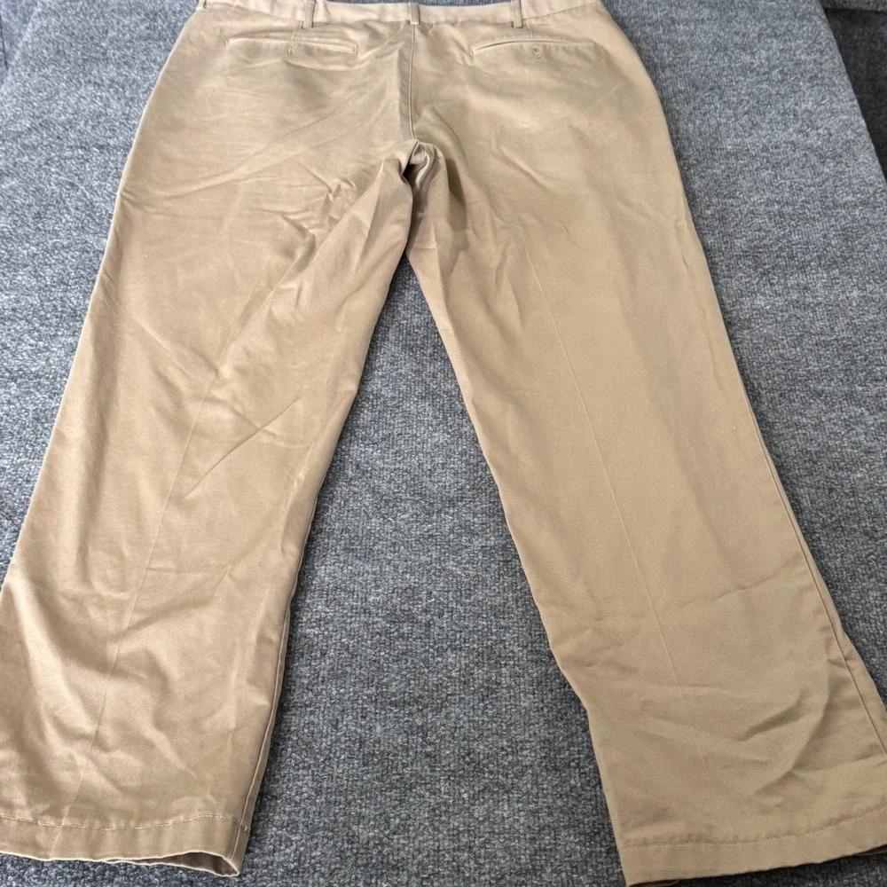 Lands End Chinos Men 40x32 Pleated Khaki Pants Traditional Fit Tan Grandpacore